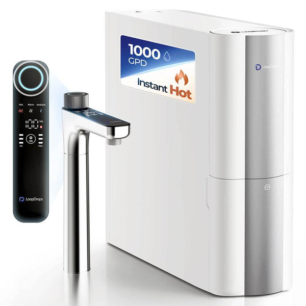 AR1000 Under Sink Reverse Osmosis System, Hot Water, 1000 GPD | RO Water Filter with Smart Faucet, 7-Stage Filtration for TDS Reduction, 70% Water Recovery, NSF/ANSI/CAN 372