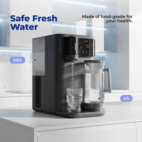 Mineralized Countertop Reverse Osmosis System, 6-Stage RO Water Filter for Fresh Clean Taste, 43℉ Chilled Water with UV-C Light, 1.32-Gal Water Tank, TDS Reduction, Installation-Free Water Purifier