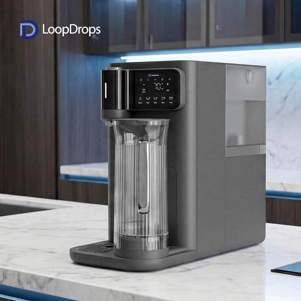 Mineralized Countertop Reverse Osmosis System, 6-Stage RO Water Filter for Fresh Clean Taste, 43℉ Chilled Water with UV-C Light, 1.32-Gal Water Tank, TDS Reduction, Installation-Free Water Purifier